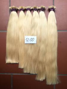 Cuticule alignée vietnamien Remy cheveux humains Extension en vrac en gros couleurs personnalisées Double extrémités dessinées 100 g/paquet - Product Image 5