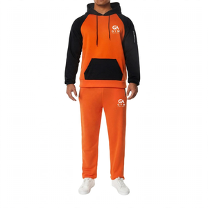 Conjunto Deportivo para Hombre GYM Active, Traje para Correr de Color Sólido con Logotipo Personalizado, Corte Regular, Ropa de Calle para Invierno, 100% Algodón Transpirable - Product Image 1