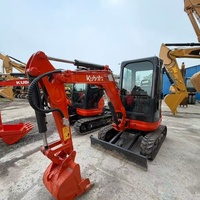 Excavatrice Kubota U25 99% neuve avec fonctionnalités avancées, mini-pelle d'occasion prête à l'emploi pour travaux de construction