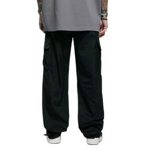 Utility Pant Black Streetwear Style Durable Fabric Adjustable Ankle Cuffs Hidden Zip <b>Pockets</b> Modern Fit Everyday Comfort - Product Image 3