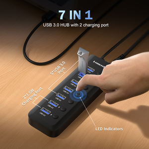 Concentrador USB TC111 7 en 1 de 2 a 7*1, estación de acoplamiento de 3,0 con puerto DC - Product Image 2