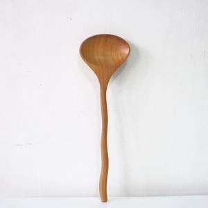 Cuillère à salade en teck massif Laura, écologique, moderne, solide et durable, finition brun naturel, meubles de cuisine - Product Image 4