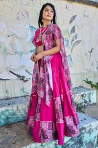Traje Lehenga de trabajo con bordado pesado de último diseñador para mujer, ropa india de estilo tradicional para bodas y festivales - Product Image 4