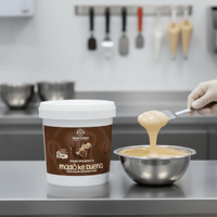 Mado Ke Buena Crème à tartiner fraîche aux noisettes brutes (Seau en plastique de 1,3 kg) - Fabriqué en Italie Durée de conservation de 24 mois 8% de pâte de noisettes