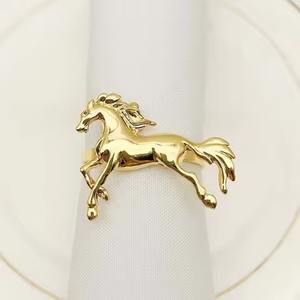 Servilletero de Metal con Diseño de Caballo Corriendo, Estilo Nuevo, Dorado, de Alta Calidad, para Hotel, Boda - Product Image 1
