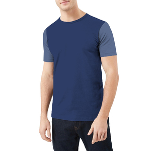 T-shirt de fitness à col rond pour hommes vente en gros 100% jersey de coton logo personnalisé respirant anti-rides lettre solide T-shirts pour hommes - Product Image 1