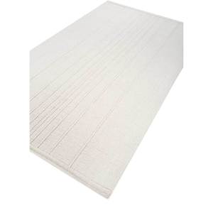 Tapis en laine rayé ivoire Contour - HWP-03 - Classique fait main 9x12 - Grande surface - Hauteur de poils en viscose - Pour la maison, le couloir - Rectangulaire - Product Image 2
