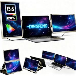 Écran d'extension d'ordinateur <span class=keywords><strong>portable</strong></span> attachable 15,6 pouces, triple écran pour ordinateurs portables de 13 à 17,3 pouces, rotation, écran d'extension détachable, plug and play - Product Image 1