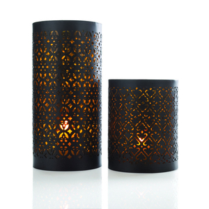 Antique Design Metal Round <b>Candle</b> Votive <b>Holders</b> Vintage Tabletop Wedding & Home <b>Black</b> Color Votive <b>Candle</b> <b>Holder</b> - Product Image 1