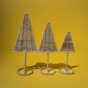 Juegos de adornos de árboles de Navidad de Metal para el hogar y el jardín, accesorios decorativos tejidos de algas marinas de alta calidad para festivales y fiestas - Product Image 5