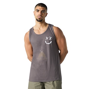 Camiseta de tirantes de gimnasio para hombre, secado rápido, 100% algodón, tejido, ajuste muscular, transpirable y pedidos al por mayor a granel, logotipo de serigrafía OEM - Product Image 1