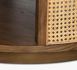 โต๊ะกาแฟไม้เนื้อแข็งหรูหราทันสมัยพร้อมหวายเฟอร์นิเจอร์ร้านอาหารสำหรับห้องครัวห้องนั่งเล่นโรงแรม - Product Image 3