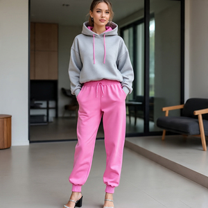 Chándal de gran tamaño para mujer, chándal con hombros caídos, sudaderas y pantalones de chándal, chándal deportivo holgado para mujer - Product Image 2