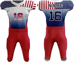 Uniformes de fútbol americano de alta calidad 2025, conjunto sublimado, logotipo personalizado para equipos deportivos, etiqueta privada y venta al por menor - Product Image 3