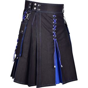 Pantalones Vaqueros de Algodón Premium, Estilo Kilt Utilitario Personalizado para Hombre, con Costuras Resistentes, Bolsillos Prácticos y Cierre de Hebilla Ajustable - Product Image 1