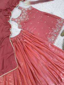 Salwar Kameez Dupatta Tradicional Indio-Pakistaní para Mujer, con Bordado Pesado en Red, para Fiestas, de Secado Rápido, para Todas las Estaciones, Corte Regular - Product Image 5