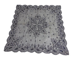 Handmade Embroidered Organza <b>Table</b> Overlays Floral Square Design with Sequins Elegant <b>Table</b> Decor for Weddings Parties - Product Image 2
