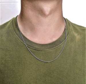 Collar de cadena de caja Chapado en plata de ley fina de 1,5mm, joyería ligera Unisex para hombres y mujeres, accesorio minimalista diario - Product Image 2