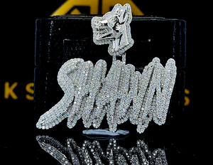 Pendentif Hip Hop nom ou lettre porte-bonheur personnalisé, pendentif à breloque, pendentif homme et femme, bijoux Ice Out Hip Hop, cadeau pour elle - Product Image 1