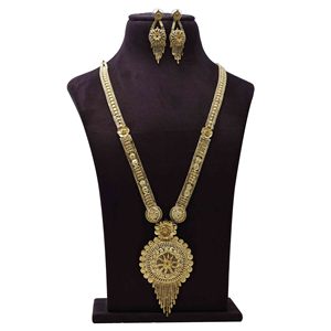 Venta al por mayor que forma 14K 18K 24K chapado en oro joyería larga, collares de moda, joyería de lujo, joyería tradicional llena de oro de latón - Product Image 1