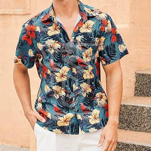 Camiseta Hawaiana de Verano Hecha a Medida, 100% Algodón, con Logotipo Personalizado, Marca Privada, en Venta - Product Image 1