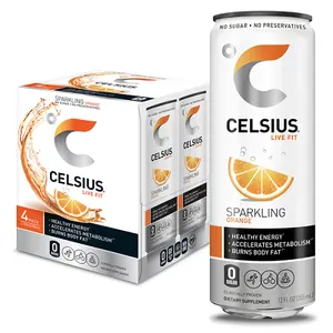 Celsius Bebida Energética Melocotón Mango Té Verde No Carbonatado Paquete de 4