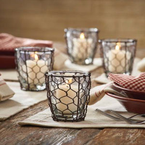 Juego de 3 Portavelas de Hierro Forjado y Vidrio con Acabado Antiguo para Decoración de Mesa en Bodas, Navidad y Hogar - Product Image 4