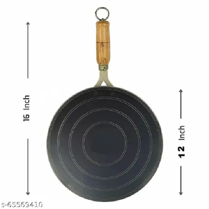 Pre Seasoned Cast Iron <b>Tawa</b> With Handle Roti Chapati Cooking Utensil Kitchen Pan Home Hotel Kitchen Ultimate Quality Iron <b>Tawa</b> - Product Image 3