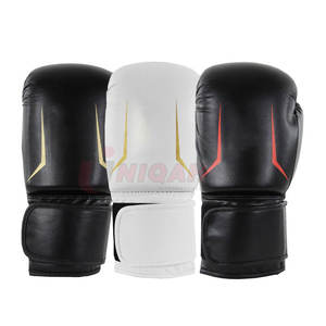 นวมชกมวยหนังใส่สบาย8ออนซ์สำหรับฝึกมวยไทยและ MMA ถุงมือพันมือและทำนวม - Product Image 1