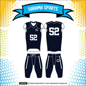 Uniformes de fútbol americano juvenil personalizados, uniformes de fútbol y pantalones de fútbol bordados y sublimados de sarga de aparejos, - Product Image 2