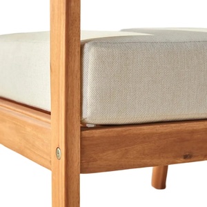 เก้าอี้สวนไม้อะคาเซียแบบนอร์ดิกทันสมัยสำหรับรับประทานอาหารเลานจ์กลางแจ้งพร้อมแขนและไม้ระแนงสำหรับระเบียงร้านอาหารริมชายหาด - Product Image 3