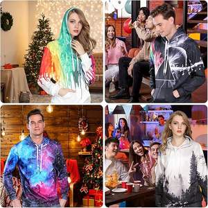 Sudaderas con Capucha de Manga Larga para Hombre, Diseño Personalizado, Logotipo Personalizado, Sublimación, 100% Algodón, Color Sólido - Product Image 6