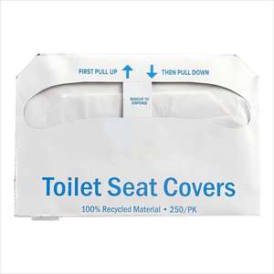 Cubierta de asiento de inodoro de pulpa virgen desechable y plegable en 1/4 para baño, al por mayor - Product Image 6