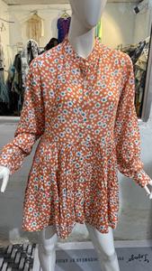 Vestido Midi de algodón para mujer, estampado de túnica tejida con bloques de color rosa y verde, cintura Natural para uso diario, fiestas, lavable - Product Image 4