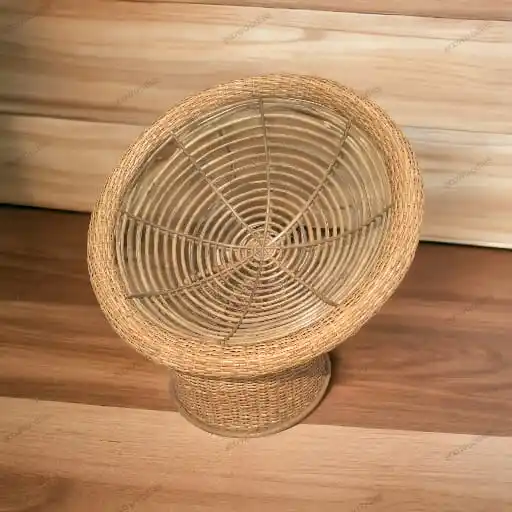 Toptan fiyat el yapımı çevre dostu bambu kamışı hasır taşınabilir Pet yatak açık dayanıklı dinlenme sandalyesi evcil hayvanlar için