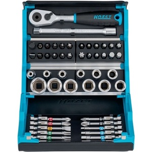 ชุดเครื่องมือ HAZET SmartCase 2200SC-2 ชุดบิตและซ็อกเก็ต 50 ชิ้น ชุดเครื่องมือ 6 ชิ้น สำหรับงานเจาะ/ไขควงปากแบน/ไขควงปากแฉก/ไขควงหัวแฉก/ไขควงหัวแฉกแบบแบน - Product Image 4