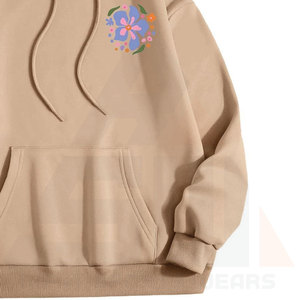 Sweat à capuche surdimensionné à imprimé floral pour femme, pull rétro à fleurs sauvages, épaules tombantes, manches longues, streetwear décontracté et écologique - Product Image 6