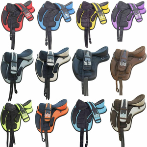 Sillín de caballo hecho de cuero genuino 100%, sillín occidental, cómodo sillín de doma transpirable, disponible a precio barato - Product Image 3