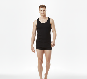 Gilet en coton noir RavenCore pour homme, sans manches, tricot aéré avec tissu doux au toucher, conçu pour une utilisation active au quotidien - Product Image 4