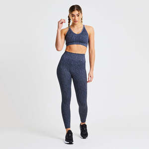 Nuevo Conjunto de Ropa de Yoga para Mujer, al por Mayor, con Logotipo Personalizado, Ecológico, Sólido, Transpirable, Cintura Elástica, Conjunto Deportivo - Product Image 1