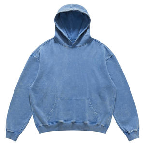 Vente en gros streetwear lourd 500 gsm sweat à capuche surdimensionné pull à capuche zippé lavage à l'acide sweat à capuche pour hommes - Product Image 1