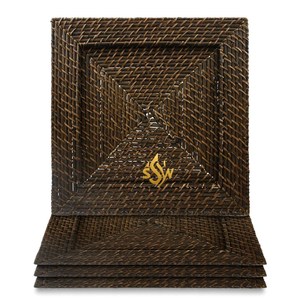 Placa de cargador de comida de ratán clásico, placa de cargador tejida hecha a mano de diseñador de Pattan de nueva apariencia para vajilla, utensilios de cocina de boda - Product Image 1