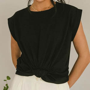 2025 buena venta transpirable mujeres Crop Top recortado al por mayor ropa de verano Camisetas para niñas Crop Top - Product Image 2