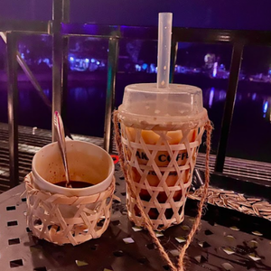 Porte-gobelets en bambou naturel, réutilisable et biodégradable |   Parfait pour les entreprises de café écologiques - Product Image 3