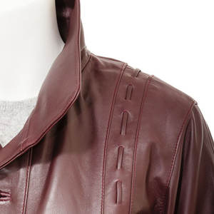 Chaqueta de Cuero Satinado 100% de Alta Calidad para Mujer, Transpirable, Impermeable, Diseño Personalizado para Invierno/Otoño, Material Curtido - Product Image 5