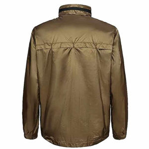 Veste coupe-vent décontractée pour homme de qualité supérieure à capuche Motif uni Tissu en cuir Taille plus grande Coupe ajustée pour l'hiver - Product Image 2