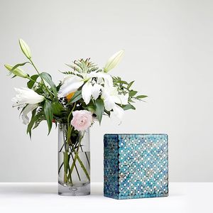 Handmade <b>Large</b> Adult Mosaic Glass Cremation <b>Urn</b> Unique Artwork With Individual Tiles Applied by Hand for Funerals - Product Image 3