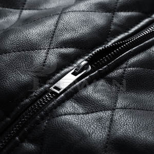 Venta al por mayor chaqueta de cuero de tamaño personalizado chaqueta de cuero genuino para los hombres de pie chaqueta de cuero con cuello - Product Image 6