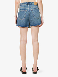 กางเกงขาสั้นผ้ายีนส์เอวสูงสำหรับผู้หญิงกางเกงขาสั้นกางเกงยีนส์ขาดสำหรับใส่ในฤดูร้อนแบบลำลองออกแบบได้ตามต้องการ - Product Image 4