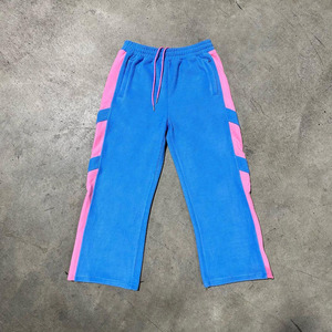 High Quality Multi Panel Wide Leg Men's Casual Sweatpants Jogger Trousers Multi Color Streetwear Elastic Waist Lightweight - Product Image 3